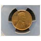 1938-D Lincoln Penny MS66 Red *RARE* CASED
