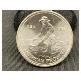 1 Oz. Silver Round 1982 Engelhard Prospector