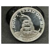 1 Oz. Silver Round Donï¿½t Tread on Me