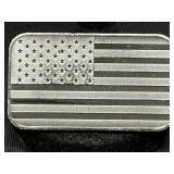 1 Oz. Silver Bar U.S. Flag