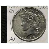 1923-P Peace Silver Dollar