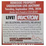 Renkoski Properties LIVE AUCTION NOTICE