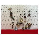Handcrafted, rustic Christmas ornaments
