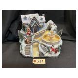 Animated Christmas Village Shop Resin