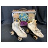 VTG Roller Skates & Case, Extra Wheels