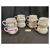 Set of 8 Ceramic Soup Mugs with Recipes