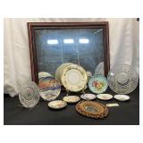 Assorted Decorative Plate and Mirror Lot