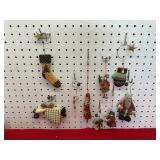 Handcrafted, rustic Christmas ornaments