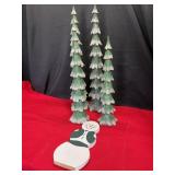 4- Table Top Resin Trees, 1- Wood Snowman