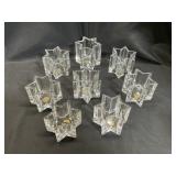 Lead Crystal Star of David Candle Holders