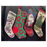 Needlepoint & Crocheted Christmas Stockings
