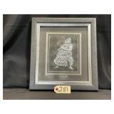 Japanese Sumo Wrestler Metal Wall Art