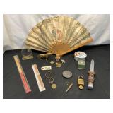 Vintage French Romantic Scene Fan