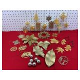 Beautiful and Ornate Gold Christmas Ornaments