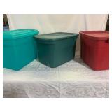 Set of 3 Rubbermaid Roughneck Totes