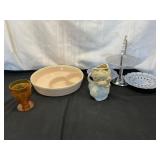 Shawnee Pitcher and Tiara Glass Lot
