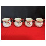 VTG 4 PC Santa Mugs, Josef Originals