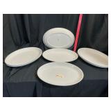 7 Buffalo China White Oval Platters