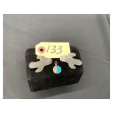 Vintage JJ 1988 Cactus Earrings & Charm