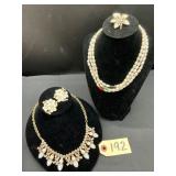 Pearl Necklaces & Sarah Coventry Pin