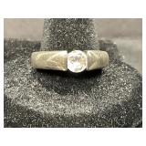 Sterling Silver Ring with Clear Stone