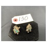 Mexican 925 Silver Abalone Earrings