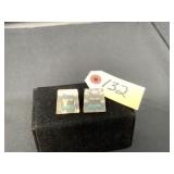 Sterling Silver Opal Stud Earrings