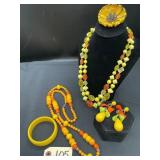 Vintage Yellow & Orange Jewelry