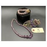 VTG Jewelry Necklace Set, Lisner Bracelet