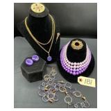 Purple & Gold Fashion Jewelry Collection