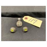Ann King Sterling Pendant & Earring Set