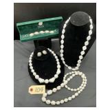 Jewelry Set: Bracelets, Earrings, Beads