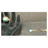 Turquoise Ring and Earring Set
