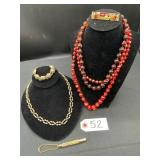 Vintage Costume Jewelry & Accessory Lot