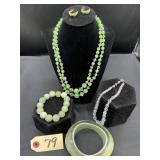 Vintage Green Bead Jewelry Collection