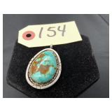 Sterling Silver Turquoise Pendant