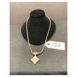 Sterling & 14K Gold Pendant Necklace