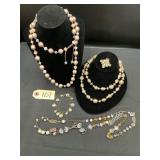 Costume Jewelry Necklace & Bracelet Set