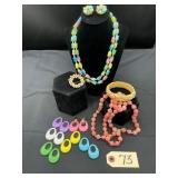 Vintage Pastel Plastic Jewelry Lot