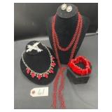 Trifari Pin and Sterling Earring Lot