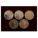 Morgan Silver Dollar lot; 1887 - 1891, 1991S