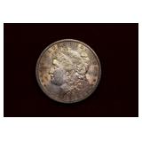 1882S Toned Morgan Silver Dollar