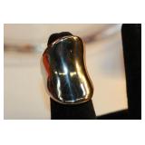 New Large Sterling Freeform ring, size 7, 7g