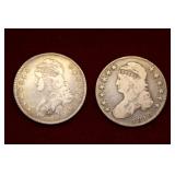 1817, 1819 Capped Liberty Bust Half Dollars