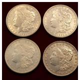 4pc Morgan 1921 Silver Dollars