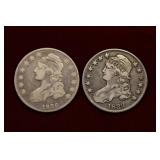 1832 & 1836 Capped Bust Half Dollars