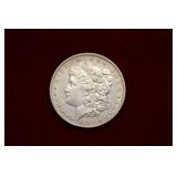 1892 Morgan Silver Dollar Rim Ding AU