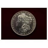 1878 Morgan Silver Dollar 8 feathers MS 65