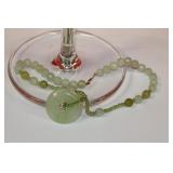 14kt yellow gold Jade & Peridot Necklace with