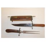 Vintage Carving Set from India 18"